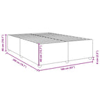 Bettgestell ohne Matratze Creme 160x200 cm Stoff