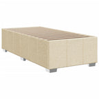 Bettgestell ohne Matratze Creme 80x200 cm Stoff