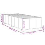 Bettgestell ohne Matratze Creme 80x200 cm Stoff