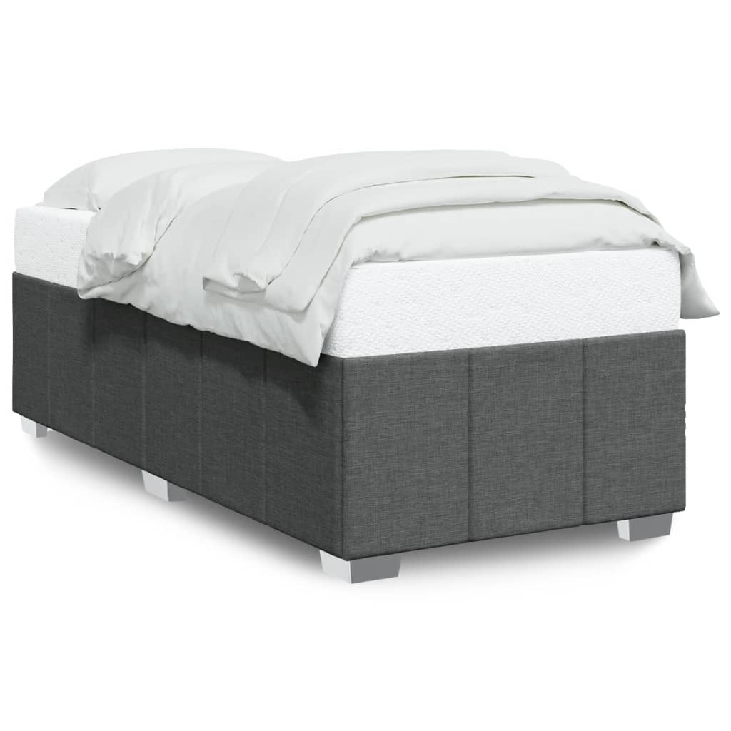 Bettgestell ohne Matratze Dunkelgrau 90x190 cm Stoff