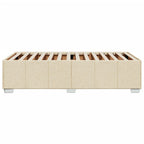 Bettgestell ohne Matratze Creme 90x200 cm Stoff