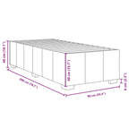 Bettgestell ohne Matratze Creme 90x200 cm Stoff