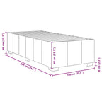 Bettgestell ohne Matratze Taupe 100x200 cm Stoff