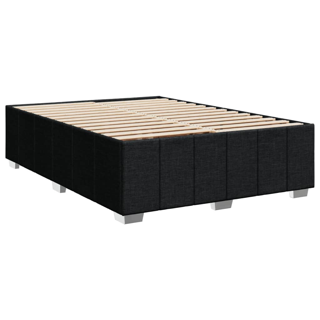 Bettgestell ohne Matratze Schwarz 140x190 cm Stoff