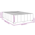 Bettgestell ohne Matratze Blau 140x190 cm Stoff