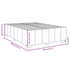 Bettgestell ohne Matratze Dunkelbraun 140x200 cm Stoff