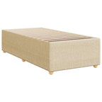 Bettgestell ohne Matratze Creme 80x200 cm Stoff