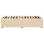 Bettgestell ohne Matratze Creme 80x200 cm Stoff