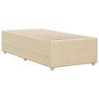 Bettgestell ohne Matratze Creme 80x200 cm Stoff