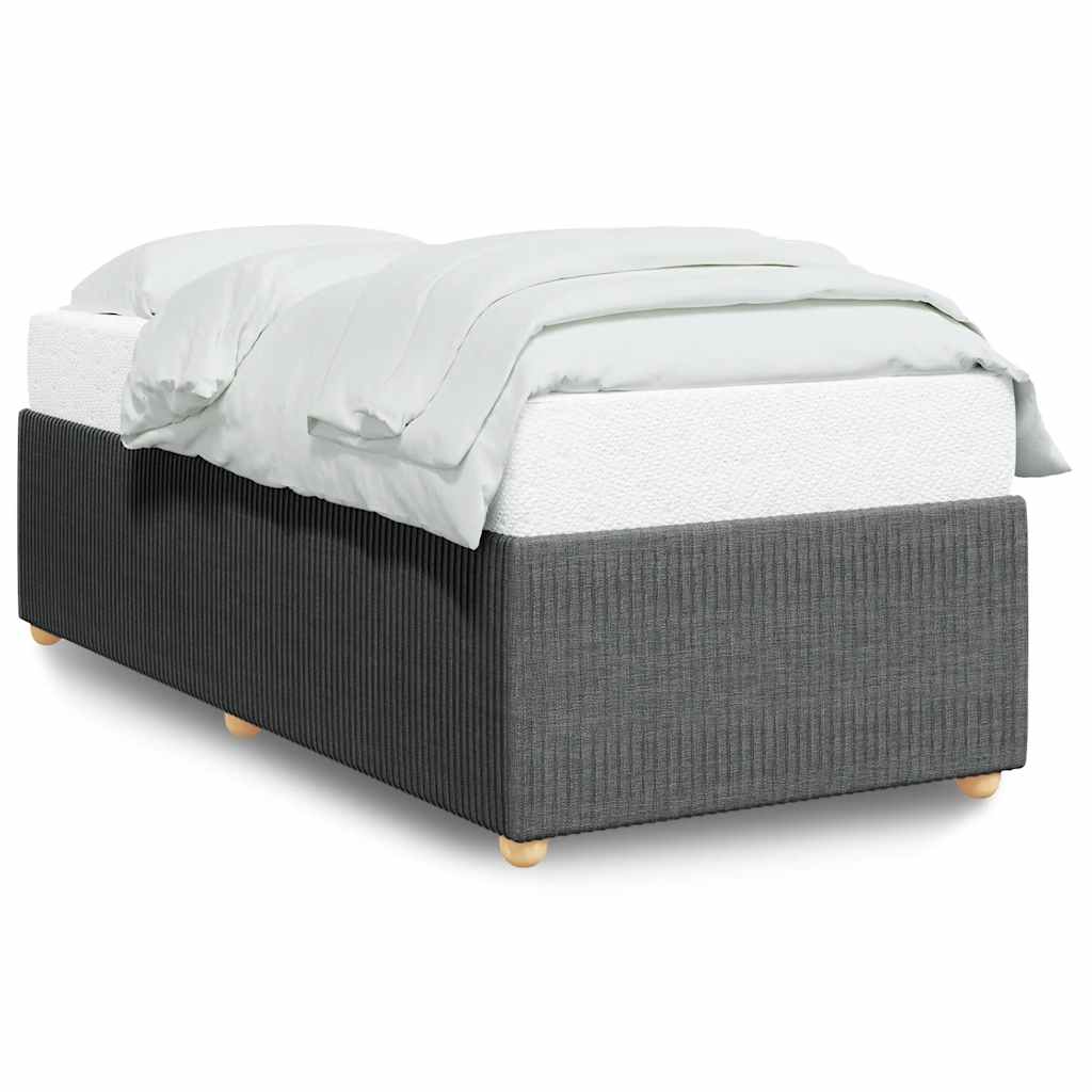 Bettgestell ohne Matratze Dunkelgrau 90x190 cm Stoff