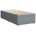 Bettgestell ohne Matratze Hellgrau 90x200 cm Stoff