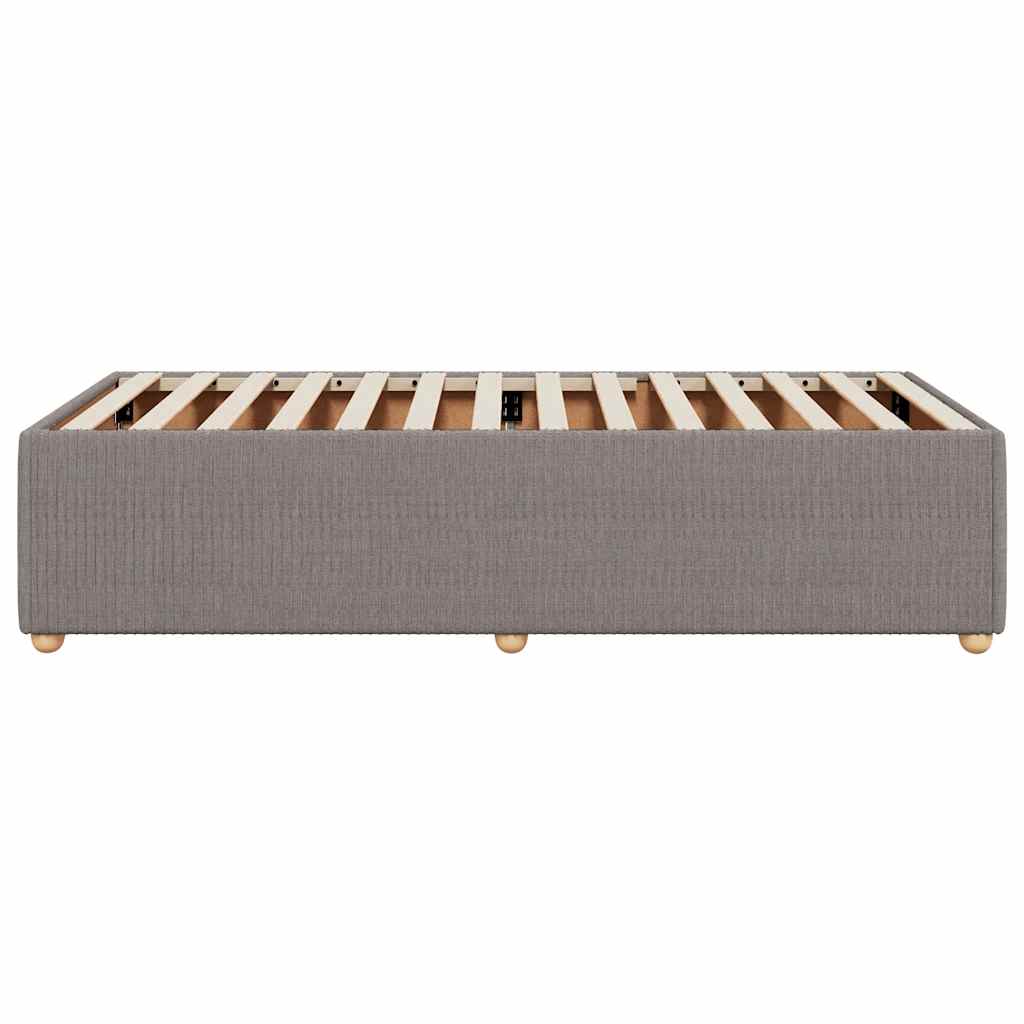 Bettgestell ohne Matratze Taupe 90x200 cm Stoff