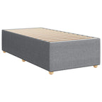 Bettgestell ohne Matratze Hellgrau 100x200 cm Stoff