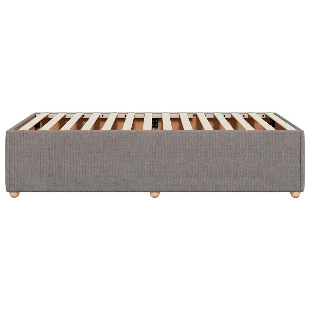 Bettgestell ohne Matratze Taupe 100x200 cm Stoff