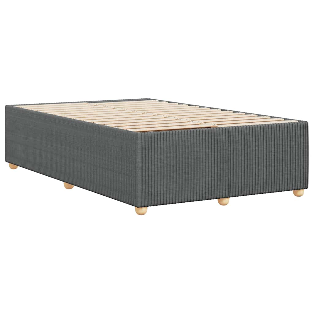 Bettgestell ohne Matratze Dunkelgrau 120x190 cm Stoff