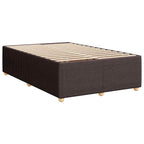 Bettgestell ohne Matratze Dunkelbraun 120x190 cm Stoff