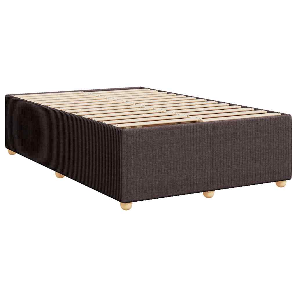 Bettgestell ohne Matratze Dunkelbraun 120x190 cm Stoff