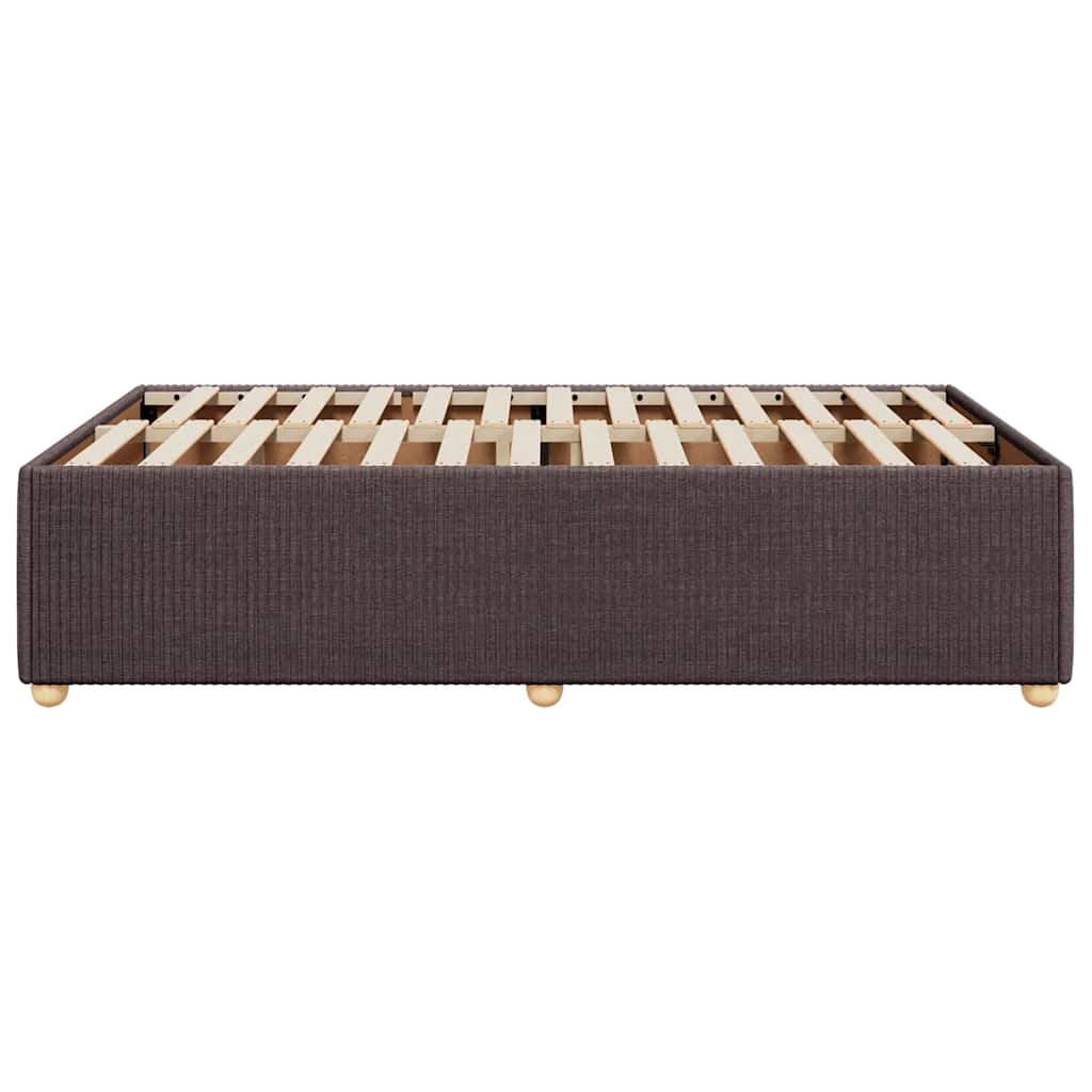 Bettgestell ohne Matratze Dunkelbraun 120x190 cm Stoff