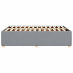 Bettgestell ohne Matratze Hellgrau 120x200 cm Stoff