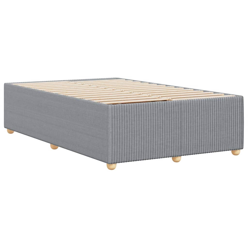Bettgestell ohne Matratze Hellgrau 120x200 cm Stoff