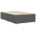 Bettgestell ohne Matratze Dunkelgrau 120x200 cm Stoff