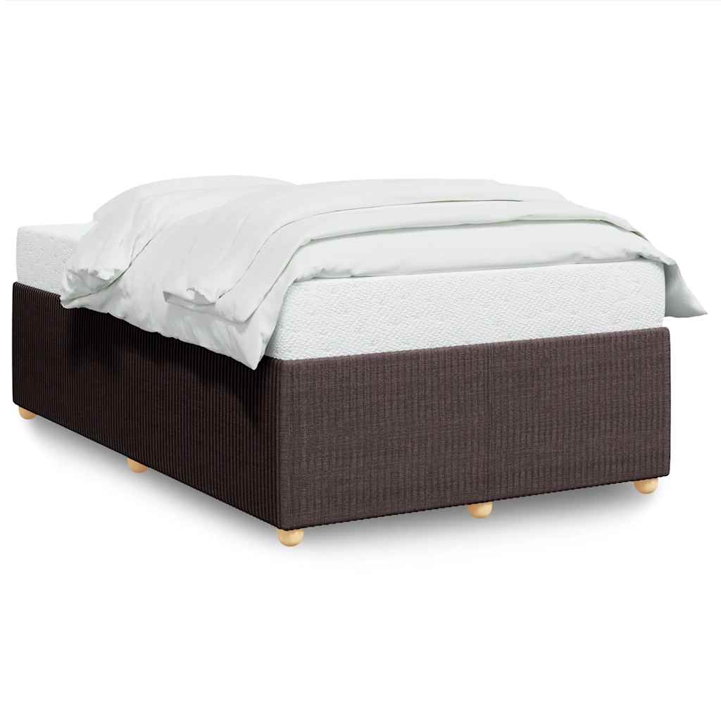 Bettgestell ohne Matratze Dunkelbraun 120x200 cm Stoff