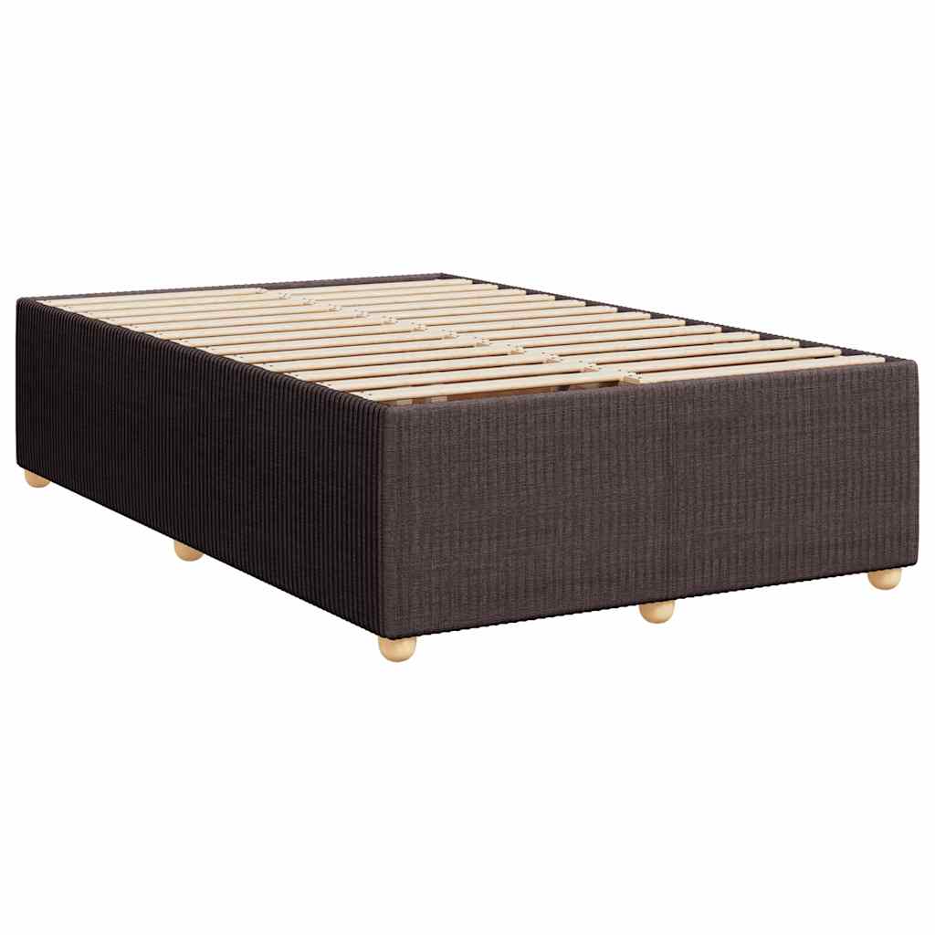 Bettgestell ohne Matratze Dunkelbraun 120x200 cm Stoff