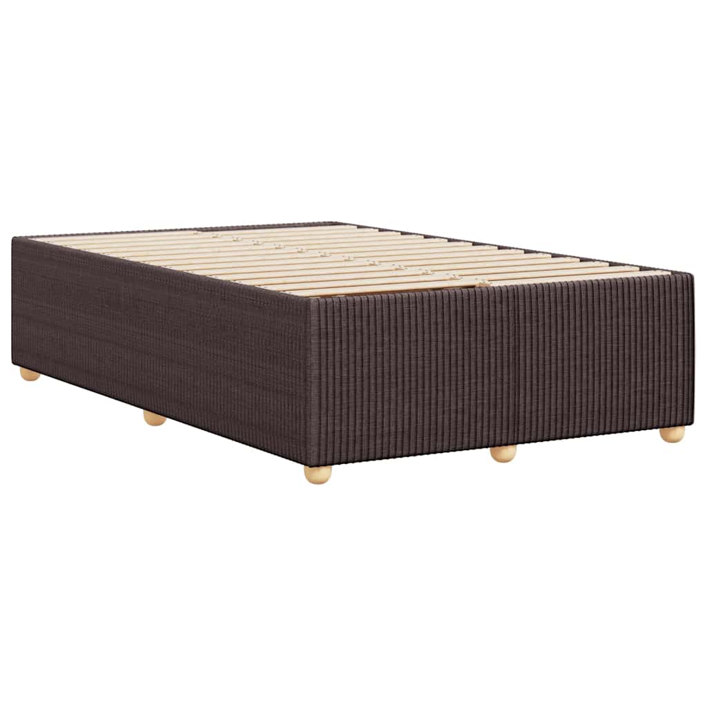 Bettgestell ohne Matratze Dunkelbraun 120x200 cm Stoff