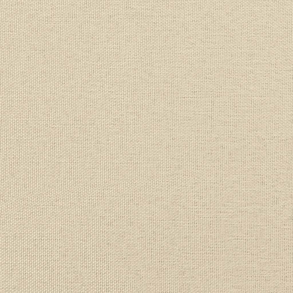 Bettgestell ohne Matratze Creme 120x200 cm Stoff