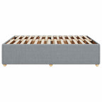 Bettgestell ohne Matratze Hellgrau 140x190 cm Stoff