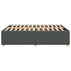 Bettgestell ohne Matratze Dunkelgrau 140x190 cm Stoff