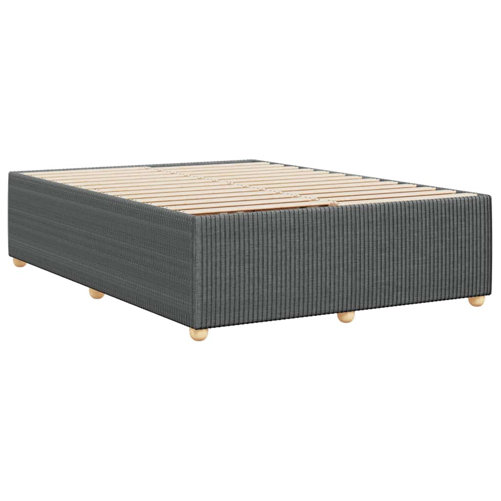 Bettgestell ohne Matratze Dunkelgrau 140x190 cm Stoff