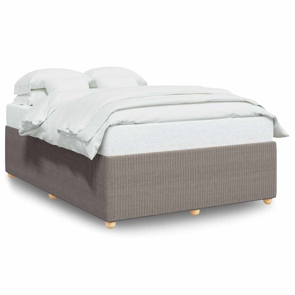 Bettgestell ohne Matratze Taupe 140x190 cm Stoff