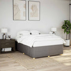 Bettgestell ohne Matratze Taupe 140x190 cm Stoff