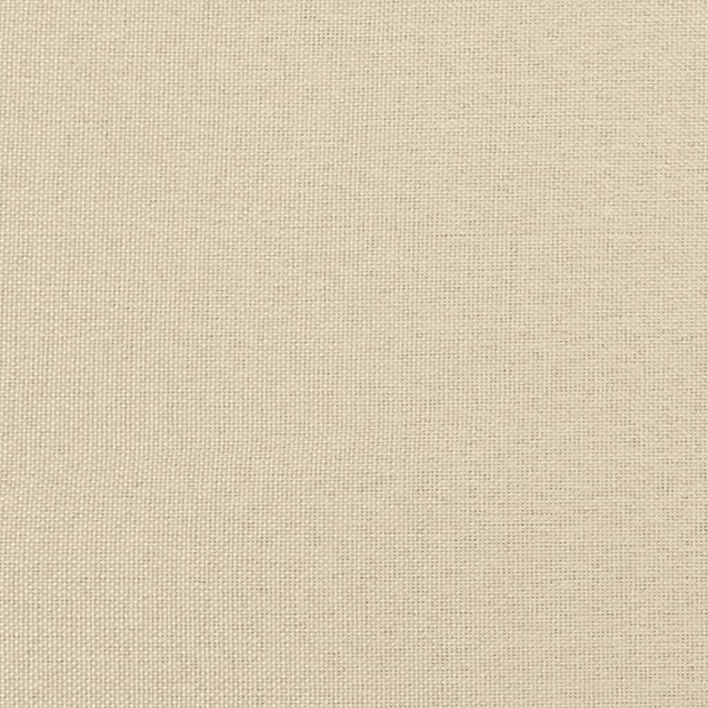 Bettgestell ohne Matratze Creme 140x200 cm Stoff