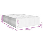 Bettgestell ohne Matratze Creme 140x200 cm Stoff