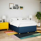Bettgestell ohne Matratze Blau 140x200 cm Stoff