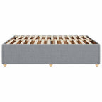 Bettgestell ohne Matratze Hellgrau 160x200 cm Stoff