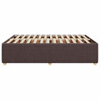 Bettgestell ohne Matratze Dunkelbraun 160x200 cm Stoff