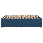 Bettgestell ohne Matratze Blau 160x200 cm Stoff