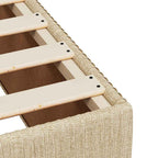 Bettgestell ohne Matratze Creme 180x200 cm Stoff