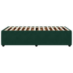 Bettgestell ohne Matratze Dunkelgrün 80x200 cm Samt