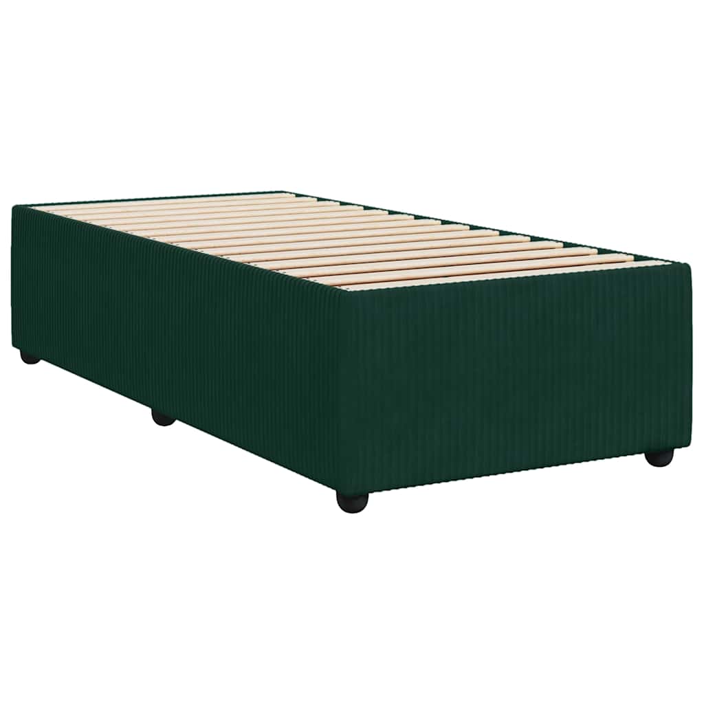 Bettgestell ohne Matratze Dunkelgrün 90x200 cm Samt