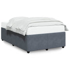 Bettgestell ohne Matratze Dunkelgrau 120x190 cm Samt