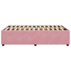 Bettgestell ohne Matratze Rosa 120x190 cm Samt