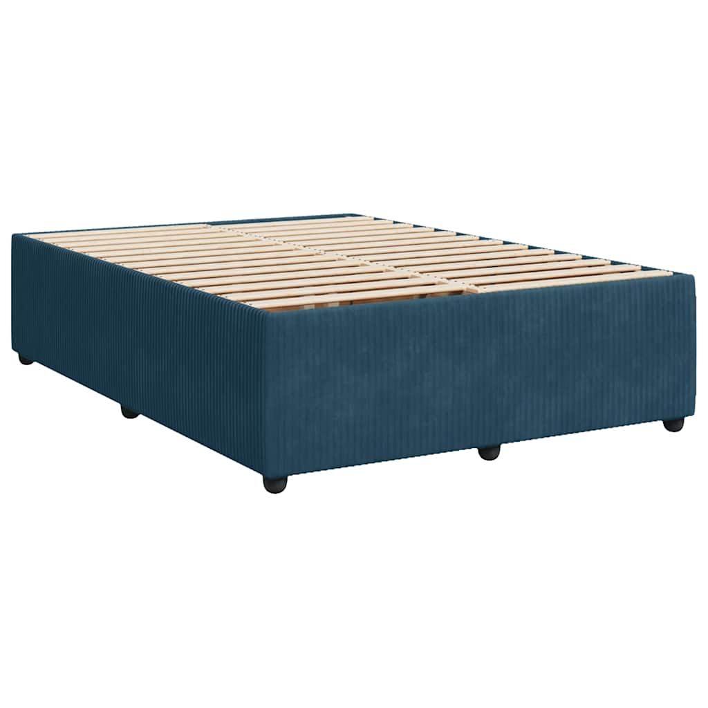 Bettgestell Blau 140x190 cm Samt