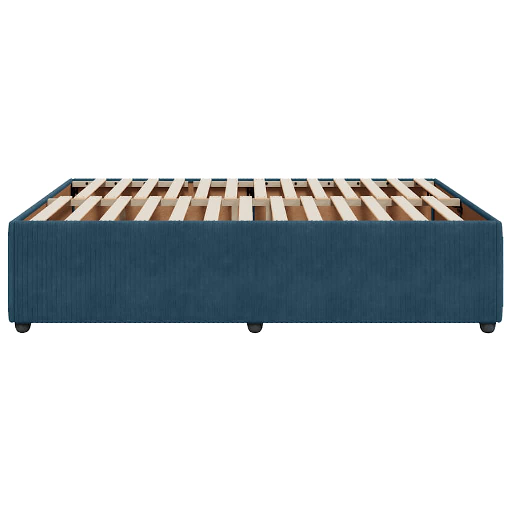 Bettgestell Blau 140x190 cm Samt