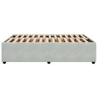Bettgestell ohne Matratze Hellgrau 140x200 cm Samt