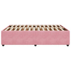Bettgestell Rosa 140x200 cm Samt