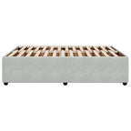 Bettgestell ohne Matratze Hellgrau 160x200 cm Samt